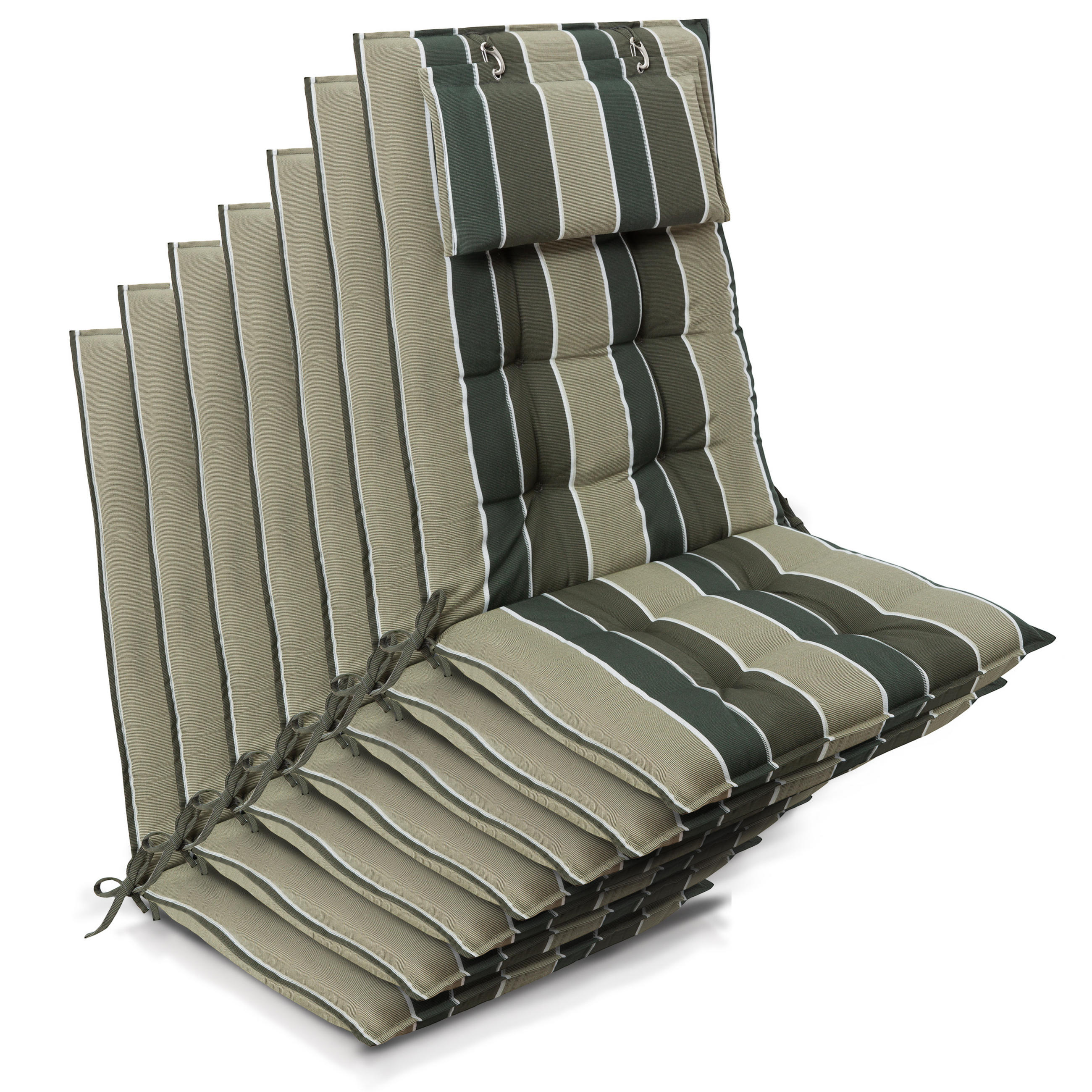 HOCHLEHNER Sun-HL 119x50x8cm Grün-Gestreift (7tlg) - Grün, Textil (50/120cm) - Beautissu 