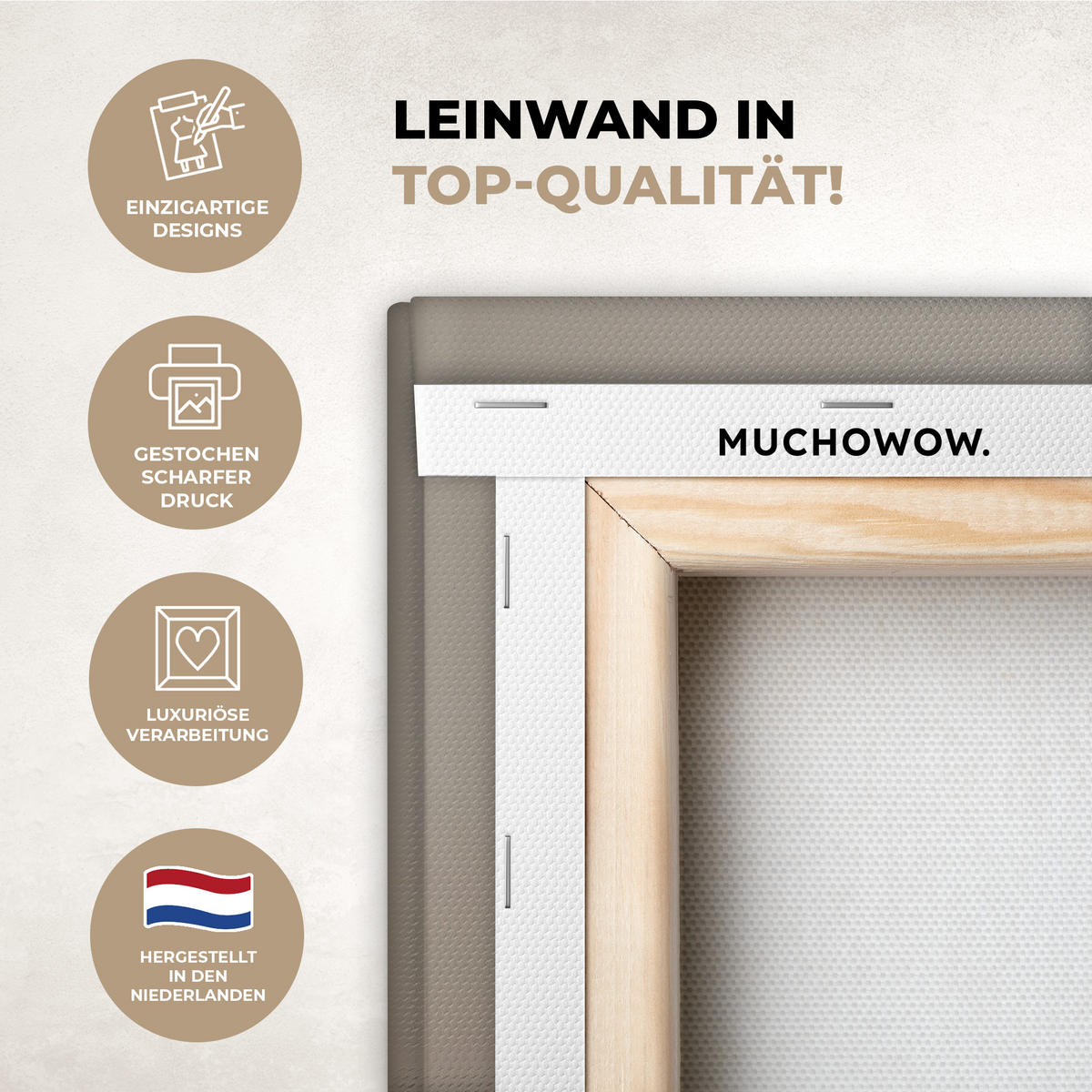 OBRAZ NA PLÁTNĚ Pampová tráva - Plumes - Pastelová - Bílá 60x80 cm - přírodní, textil (60/80cm) - MuchoWow