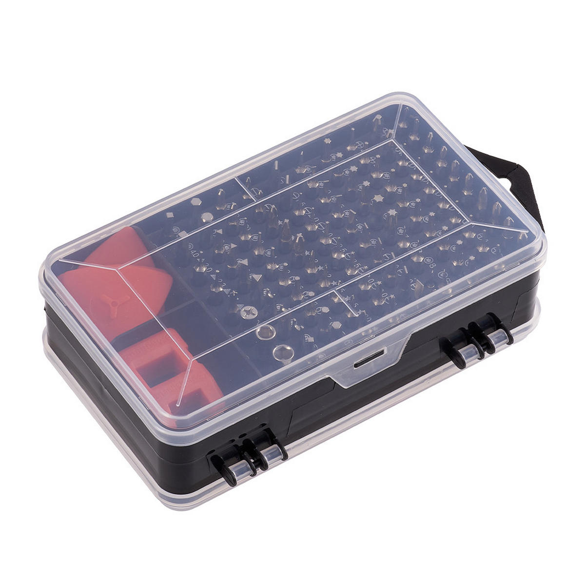 SCHRAUBENDREHER-SET für Feinmechaniker 115-in-1 multifunktionales in Rot - Schwarz, Metall (10.5/17.8/5.1cm) - Livingandhome