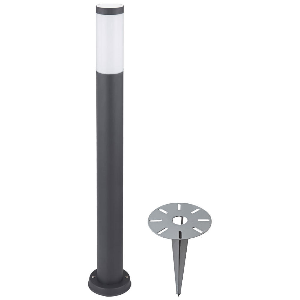 LED STEHLEUCHTE BOSTON Edelstahl Anthrazit - Anthrazit, Metall (12.7/12.7/80cm)