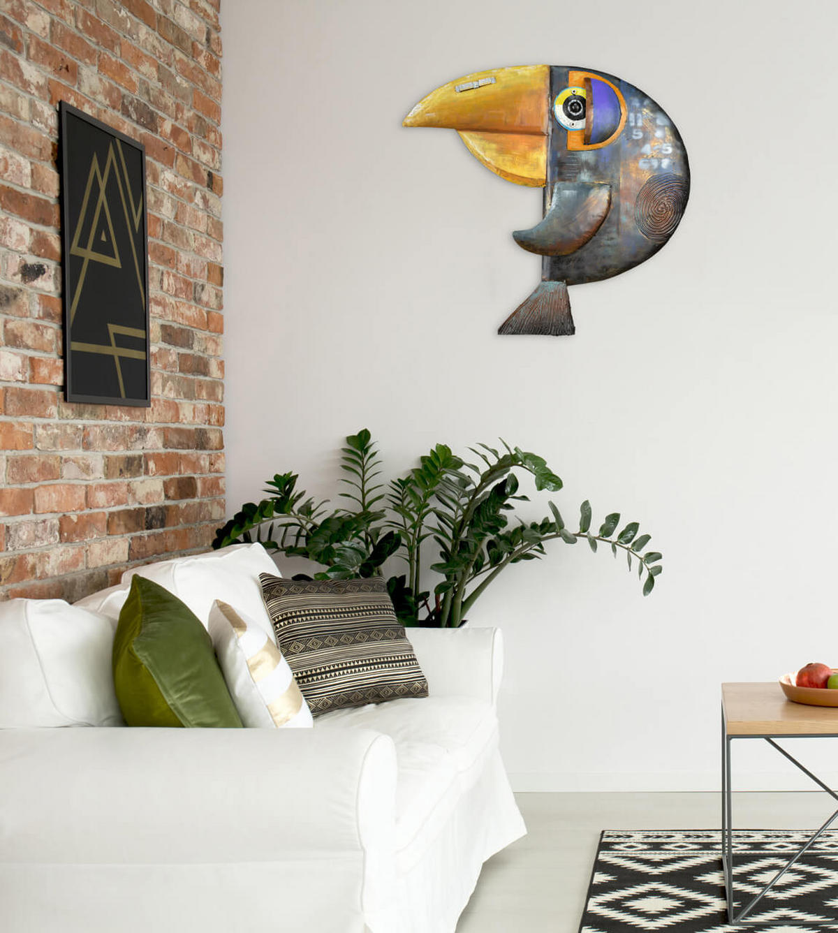 METALLBILD Blau 64/60 cm - Blau, Metall (1.8/60cm) - KUNSTLOFT