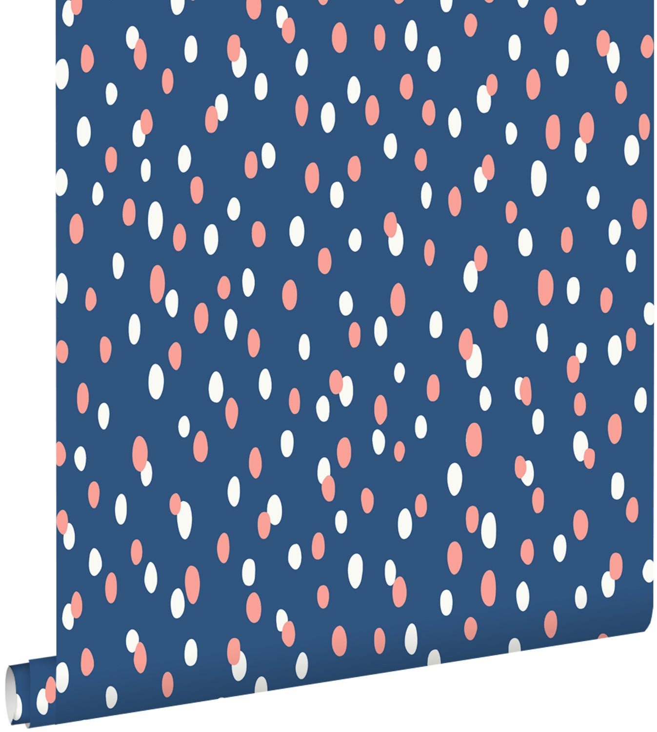 TAPETE Punkte 50 x 900 cm - Blau, Papier (50/0.1cm) - ESTAhome