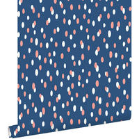 TAPETE Punkte 50 x 900 cm - Blau, Papier (50/0.1cm) - ESTAhome