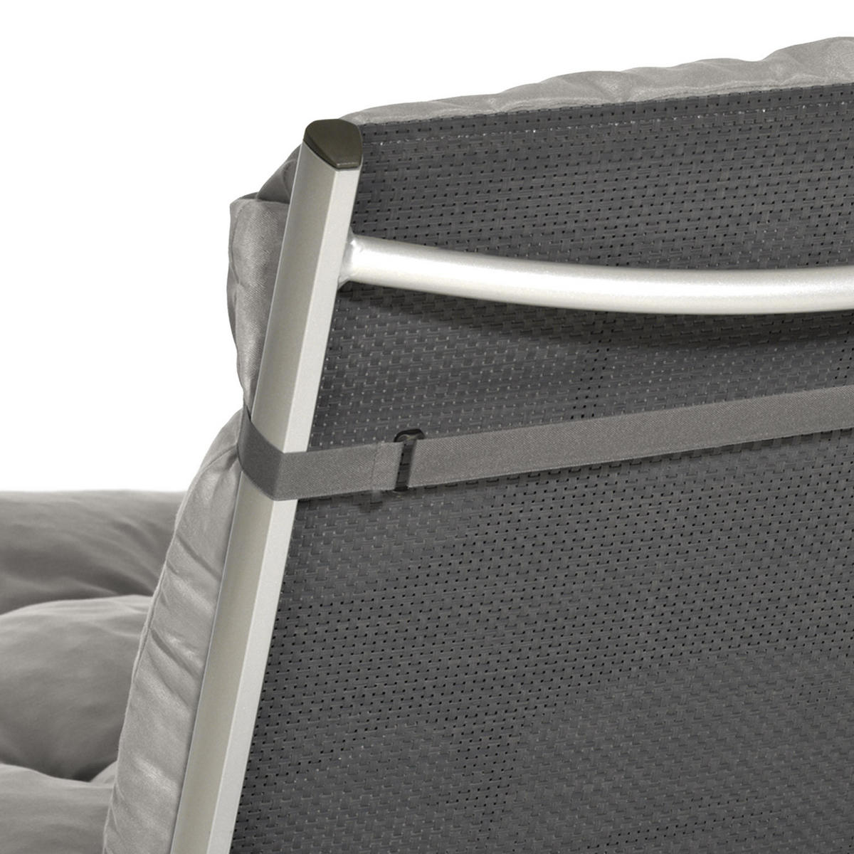 NIEDERLEHNERAUFLAGE Flair NL 100/50/8cm Hellgrau - Hellgrau, Textil (50/8/100cm) - Beautissu 