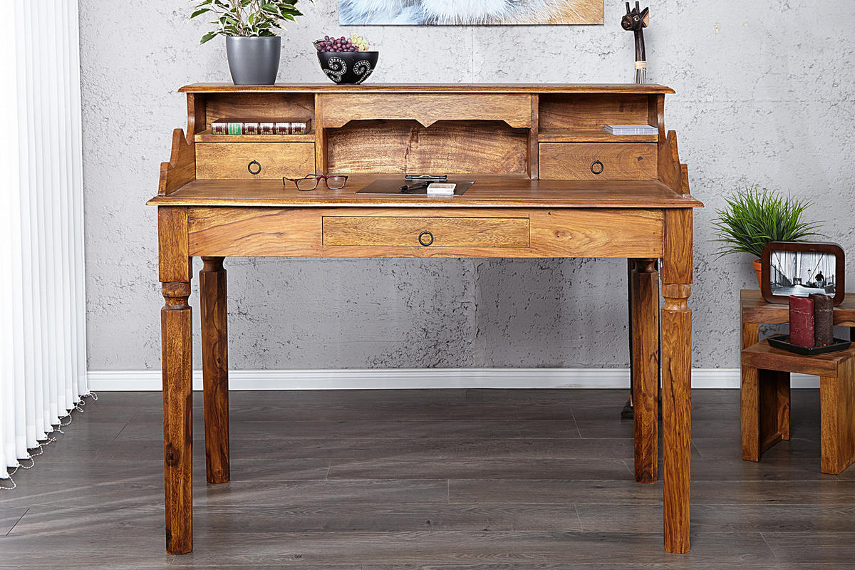 SEKRETÄR HEMINGWAY L Sheesham Natur 115 cm - Naturfarben, Holz (55/115/100cm) - riess-ambiente