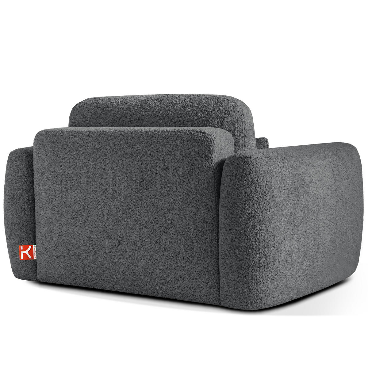 SESSEL ELOSA - Dunkelgrau, Holz/Textil (145/85/115cm) - KONSIMO®