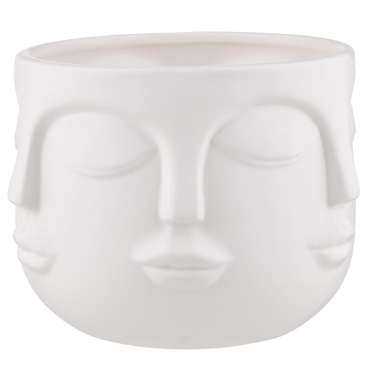 BLUMENTOPF Artist - Weiß, Stein (12cm) - BUTLERS