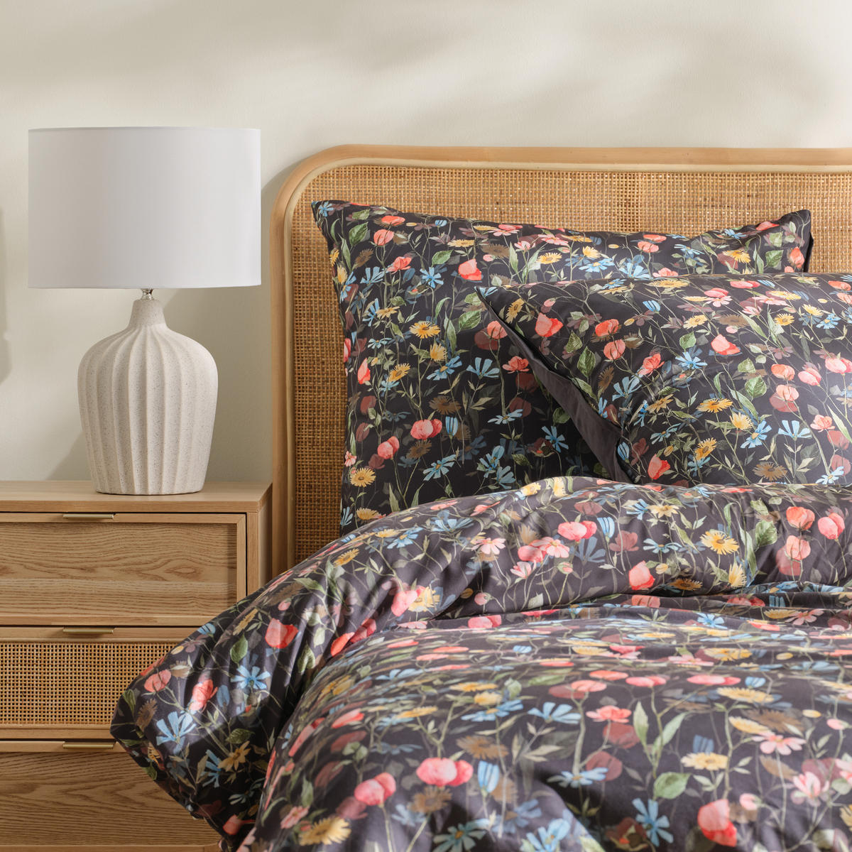 BETTWÄSCHE Rameriss - Schwarz, Textil (200/220cm) - home&you