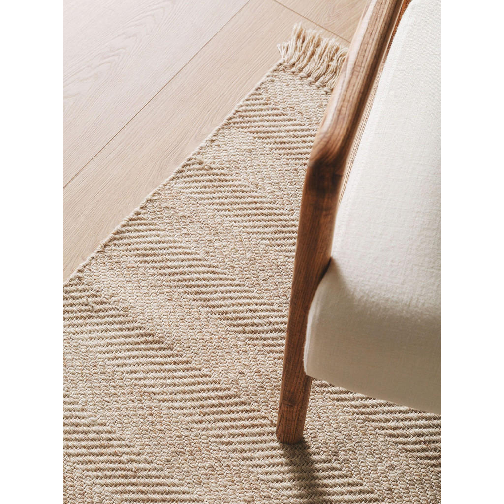 Thumbnail - benuta Pure Wollteppich, Beige, Textil, Gestreift, Rechteckig, 80x150 cm, Gots, pflegeleicht, Teppiche & Böden, Teppiche...