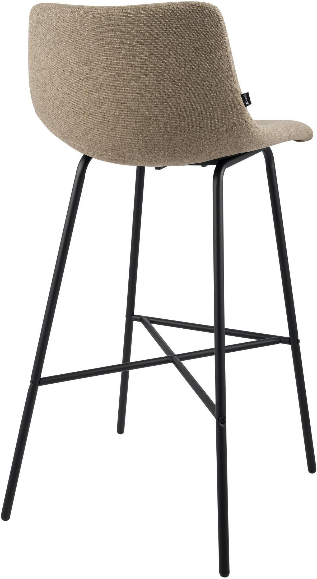 BARHOCKER Stoff Taupe - Taupe/Schwarz, Textil/Metall (44/98/49cm) - CLP