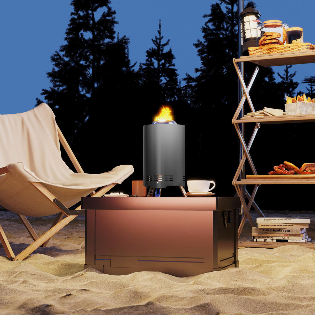 FEUERSCHALE Edelstahl Grau - Grau, Metall (16/25/16cm) - Outsunny