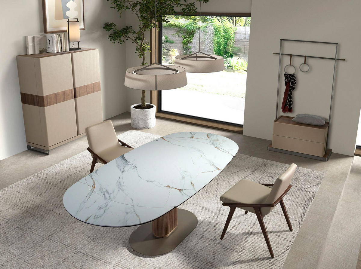 STUHL Nerzfarben 54/59/80 cm - Taupe/Fango, Leder/Holz (54/80/59cm) - ANGEL CERDA