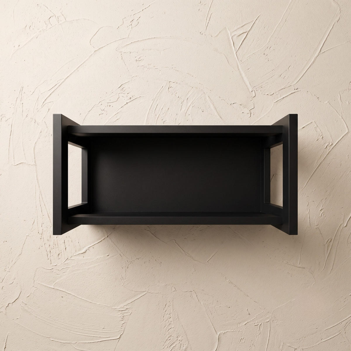 BADEZIMMERREGAL auf Rollen Kluk 38/15/76 cm - Schwarz, Naturmaterialien (15/76/38cm) - NUXIO