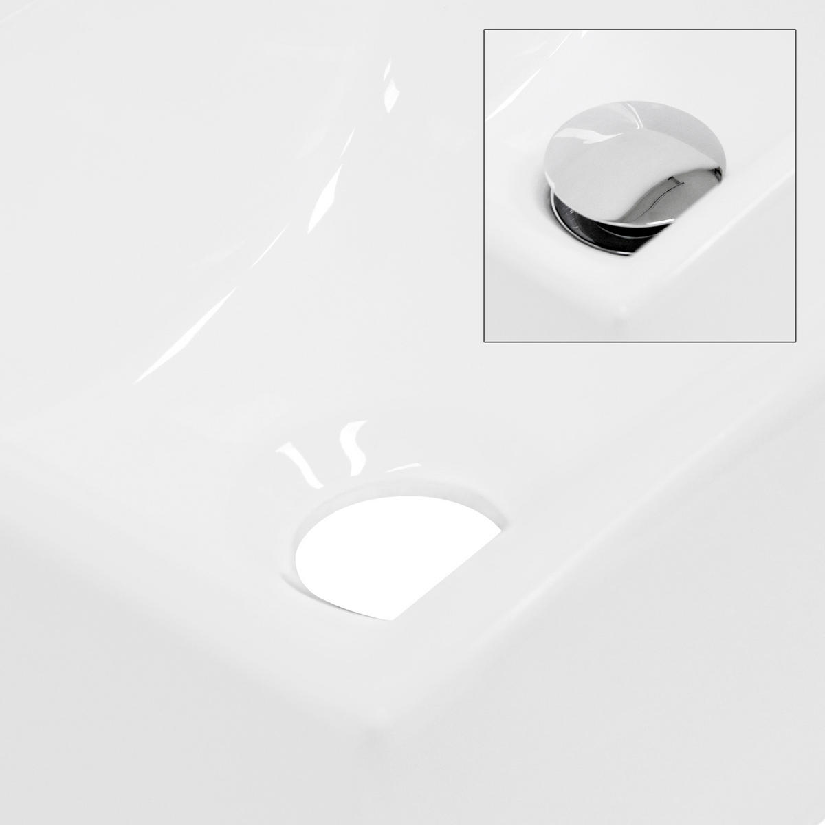 WASCHBECKEN - Weiß, Keramik (20.5/12.5/35cm) - LuxeBath