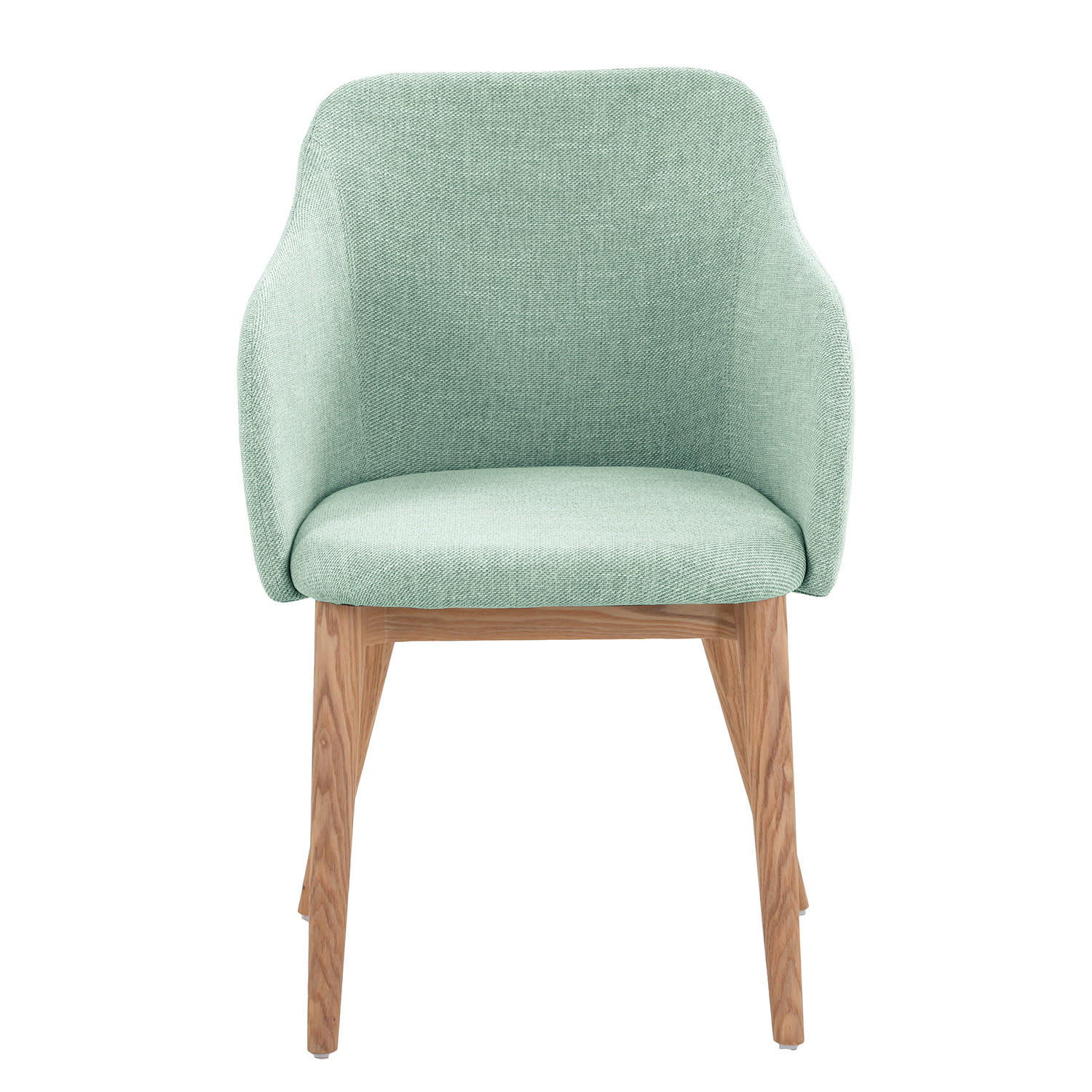 ARMLEHNENSTUHL - Webstoff / Esche massiv - Mintgrün, Textil (54/82/60cm) - home24