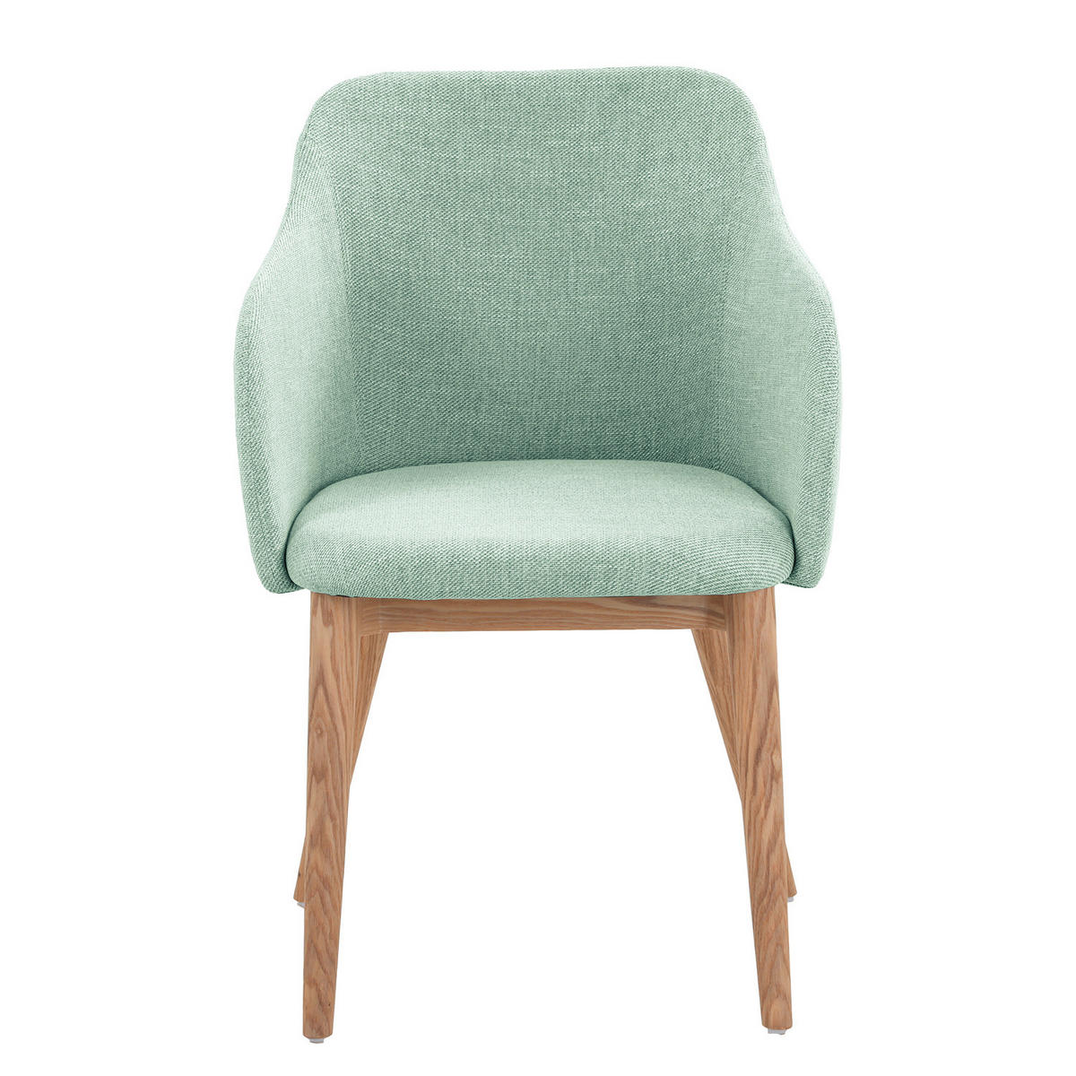 ARMLEHNENSTUHL - Webstoff / Esche massiv - Mintgrün, Textil (54/82/60cm) - home24