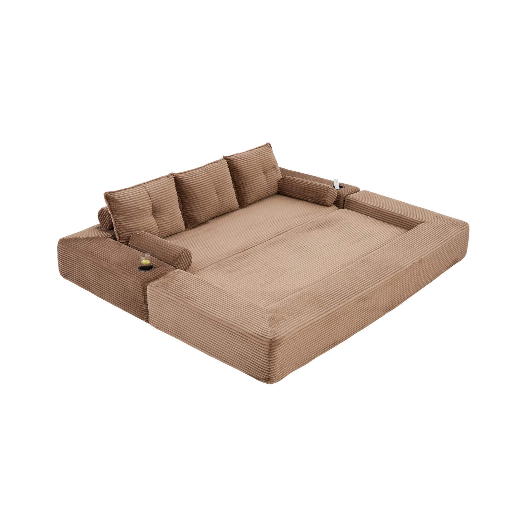 Lvhom Schlafsofa, Braun 232x80x98 cm