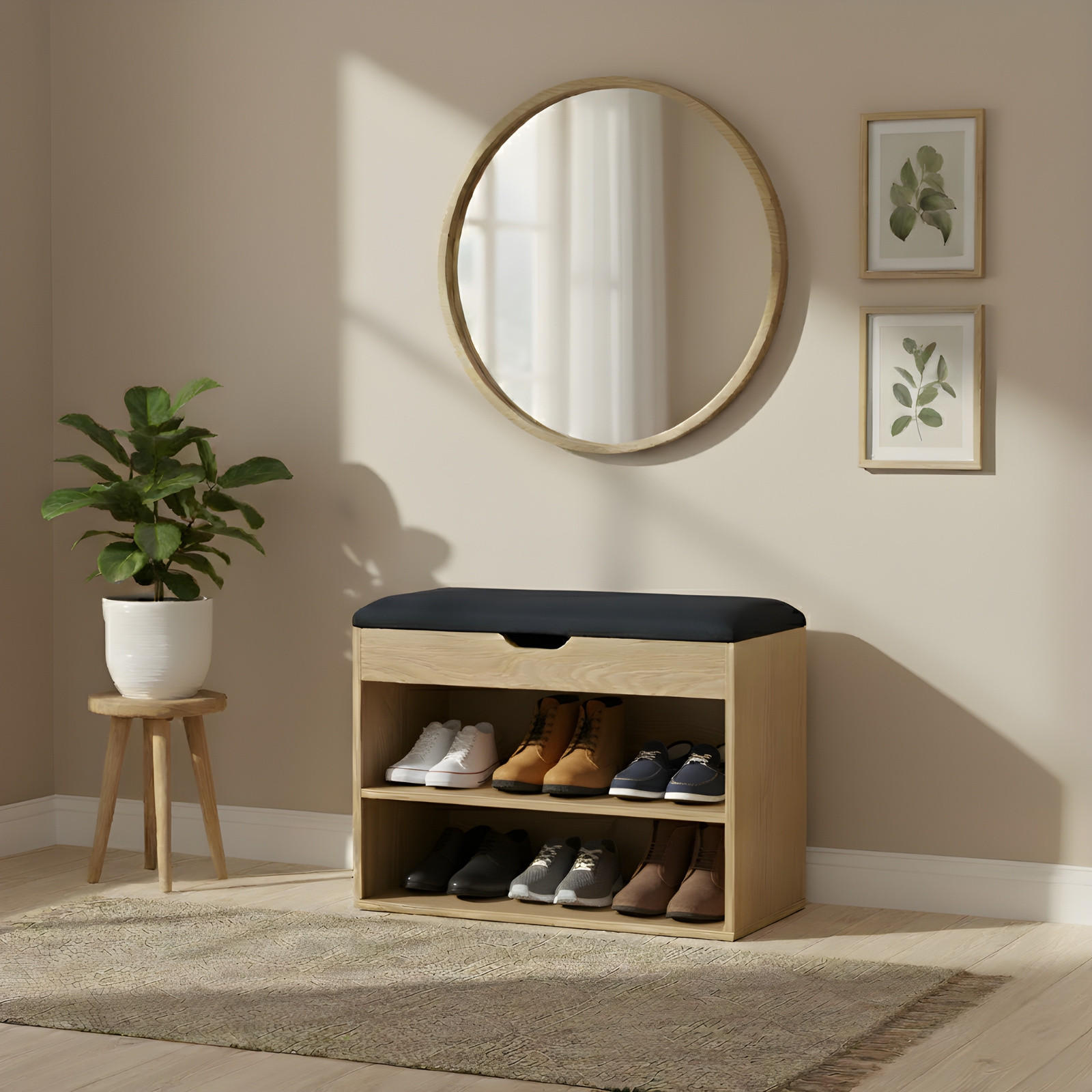 SCHUHREGAL Vault 60/30/47 cm - Braun, Holzwerkstoff (30/47/60cm) - BOXIMO