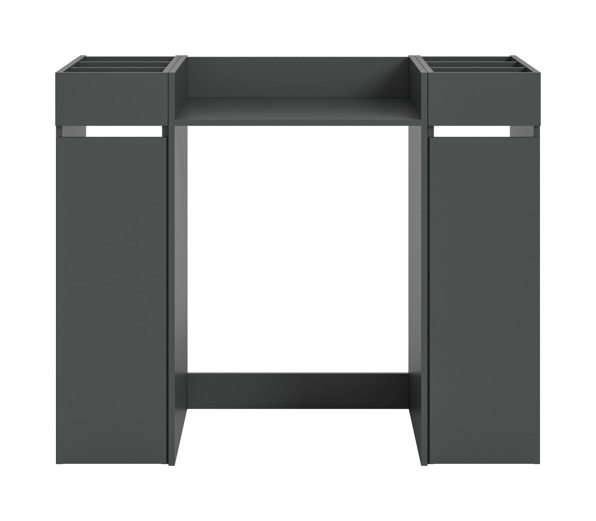 WASCHMASCHIENENUMBAU Set Mixx (B/H/T: ca. 124/101/60 cm) in anthrazit/anthrazit - Anthrazit, Holzwerkstoff (124/101/60cm)