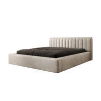POLSTERBETT Peoria Stoff Macau - Creme, Holzwerkstoff/Textil (140/200cm) - Fun Möbel