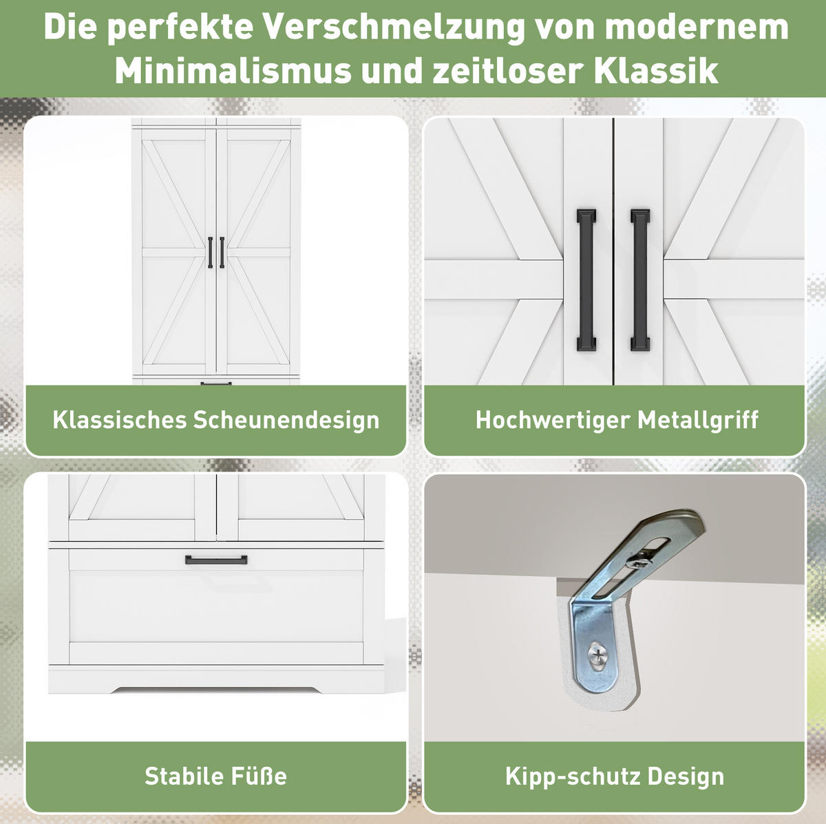 BUFFET 80/40/180 cm weiß aus MDF mit Weinregal - Weiß, Holzwerkstoff (80/180/40cm) - OKWISH