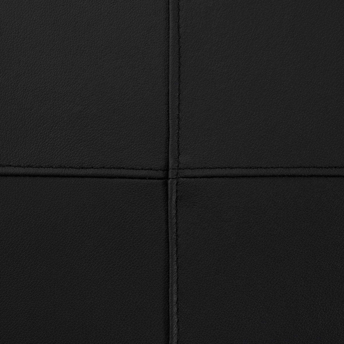 OTTOMANE Oslo 71/95/46 cm - Schwarz, Leder (95/46/71cm) - Beliani