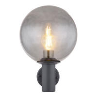 AUSSEN-WANDLEUCHTE Glas Rauch Anthrazit - Anthrazit, Glas (25/37/26.5cm) - Globo Lighting
