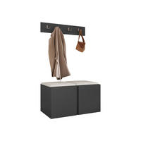 MOBILIER PENTRU HOL Orion VI - alb/grafit, material plastic/compozit lemnos (84/42/46cm) - MIRJAN24