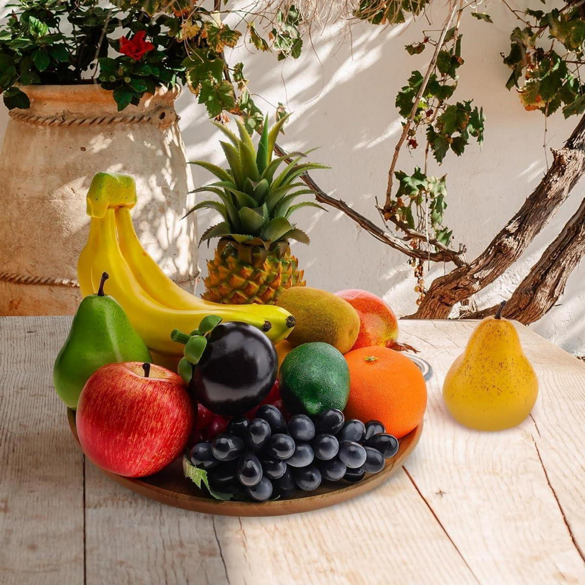 DEKOFRUCHT-SET 13-teilig künstlich lebensecht - Multicolor, Kunststoff (15.5cm)