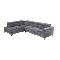 ECKRELAXSOFA elektrisch - Ecke links - mit ausziehbarer Sitzfläche - Stoff - Anthrazit - MONISO - Anthrazit, Textil (298/211.5cm) - Vente-Unique