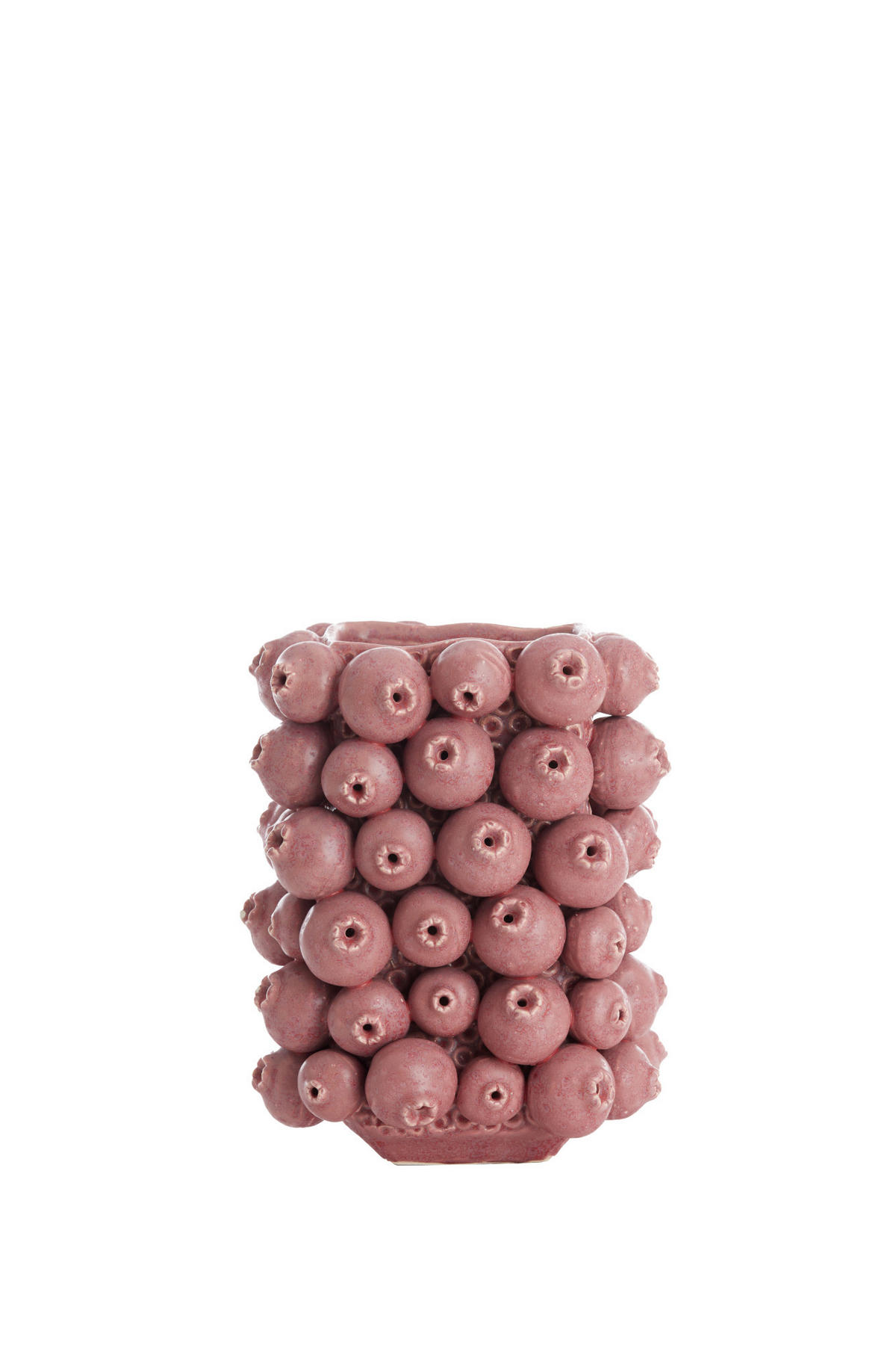 VASE Nitali Rosa 20,5/16/26 cm - Pink, Keramik (26cm) - Light & Living