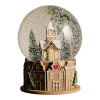 SCHNEEBALL Mit Spieluhr Weihnachten Roti - Braun, Glas (11/17/11cm) - home&you
