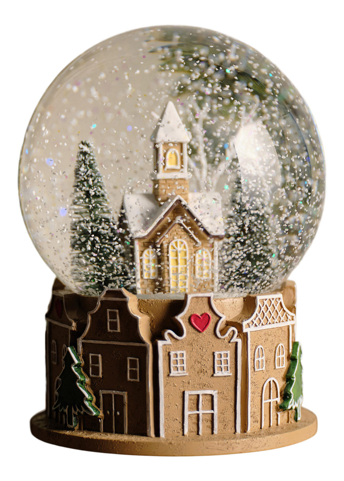 SCHNEEBALL Mit Spieluhr Weihnachten Roti - Braun, Glas (11/17/11cm) - home&you