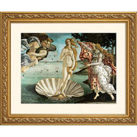 BILD gerahmt 63x53 cm Sandro Botticelli "Die Geburt der Venus" - Gelb, Holz (63/53cm) - artissimo