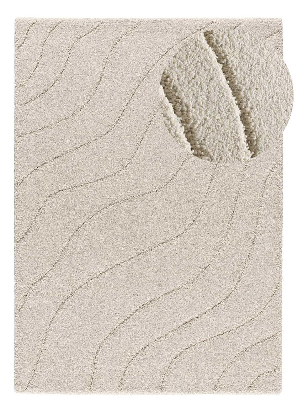 HOCHFLORTEPPICH Weiß Molier 133/190 cm - Weiß, Naturmaterialien/Textil (133/190cm) - Atticgo