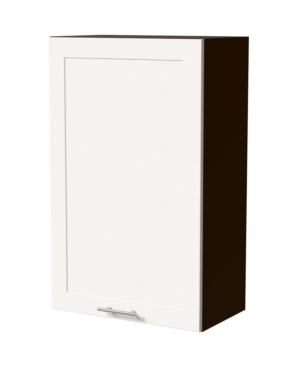 HÄNGESCHRANK Oslo W4/60/1 Lava / Weiß Matt 60 / 32,5 / 96cm - Dunkelgrau/Weiß, Holz/Holzwerkstoff (60/96/32.5cm) - Feldmann-Wohnen