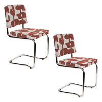 ESSZIMMERSTUHL Ridge Deco Symbols Kink Rot - 2 er Set - Rot, Kunststoff (48/85/50cm) - Zuiver