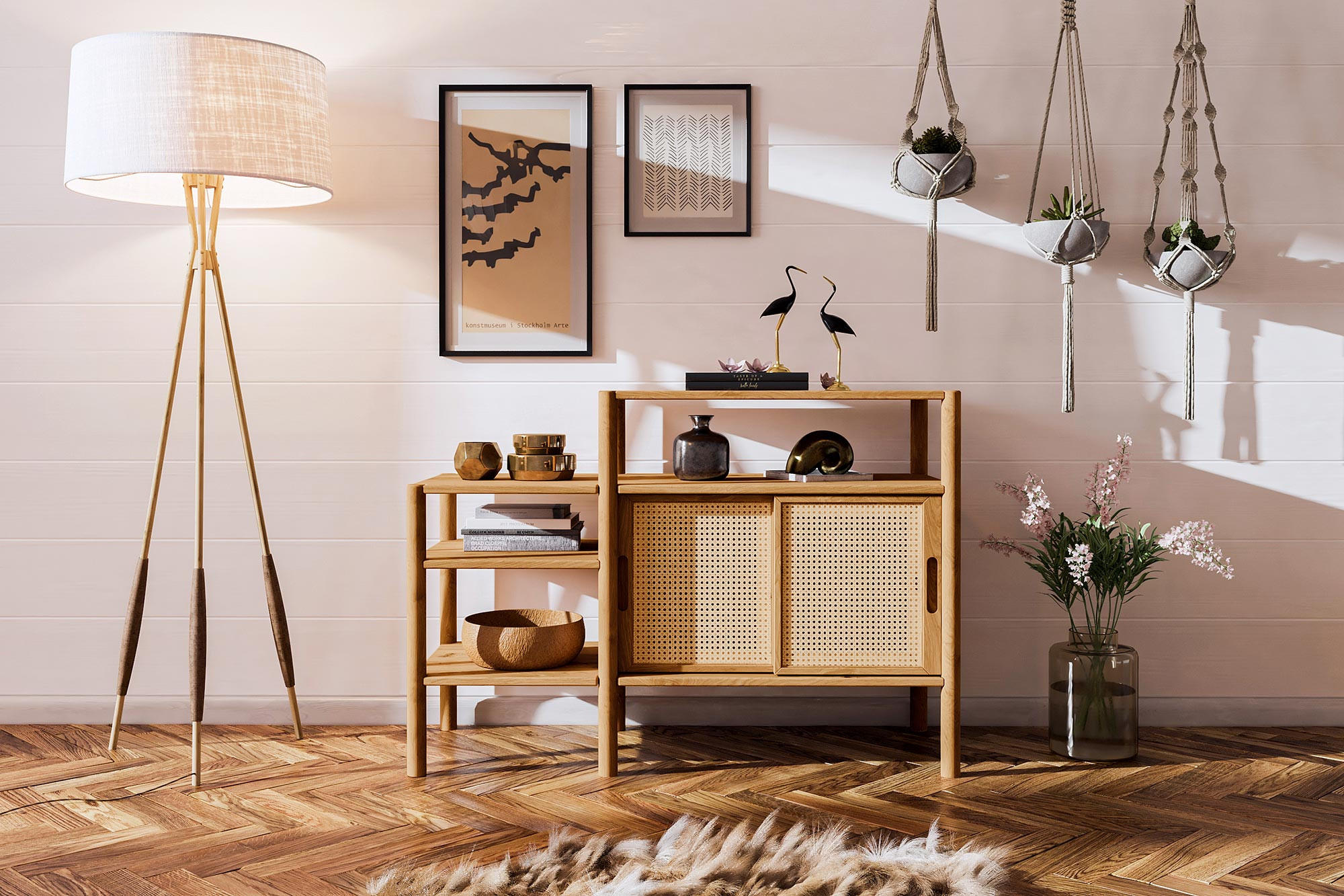 Thumbnail - byoak Regal, Dunkelbraun, Holz, Kerneiche, 120x86x46 cm, Wohnzimmer, Kommoden & Sideboards, Kommoden
