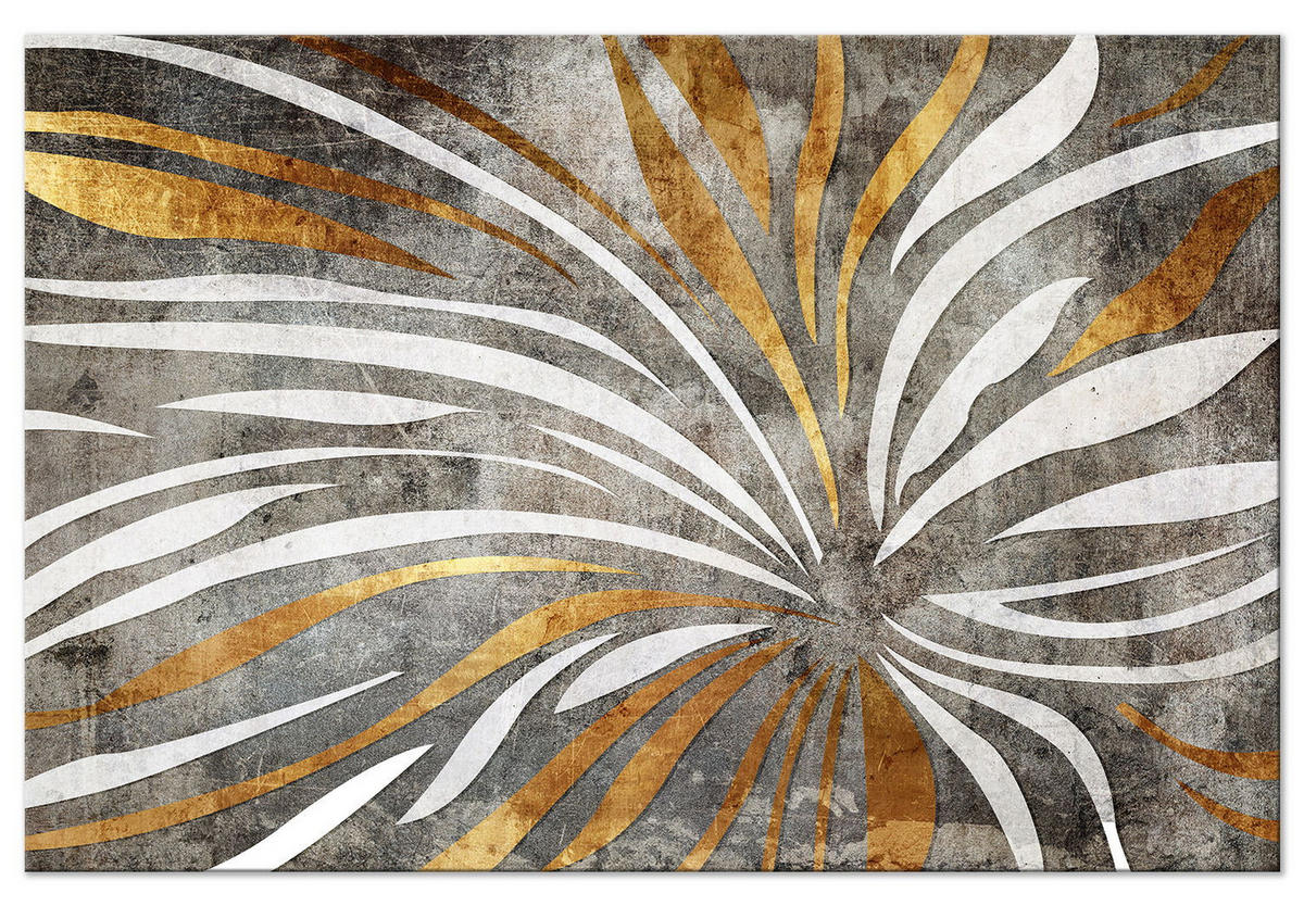 KUNSTDRUCK Grau 120/80 cm - Goldfarben/Grau, Textil (120/80cm) - KUNSTLOFT