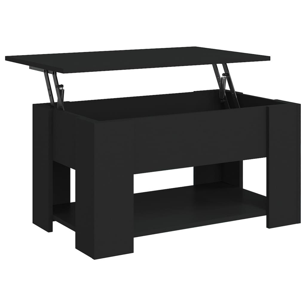 COUCHTISCH Schwarz 79x49x41 cm Holzwerkstoff - Schwarz, Holzwerkstoff (79/49/41cm) - furnicato