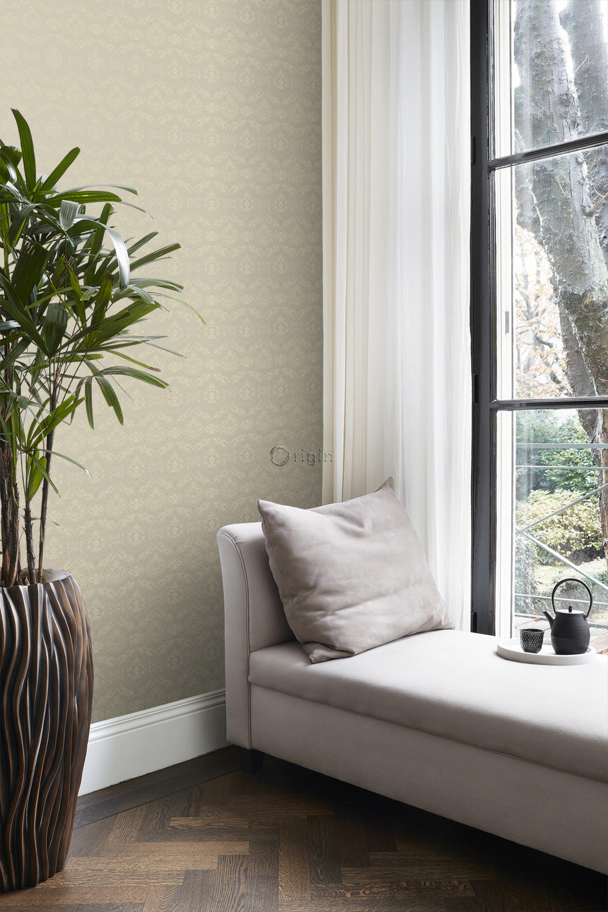 TAPETE Ornamente 53 cm x 10.05 m - Gelb, Papier (53/1000cm) - Origin Wallcoverings
