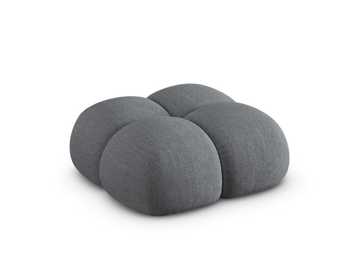 POUF Loretto aus strukturiertem Stoff grau - Grau, Textil (90/40/90cm) - Cosmopolitan Design