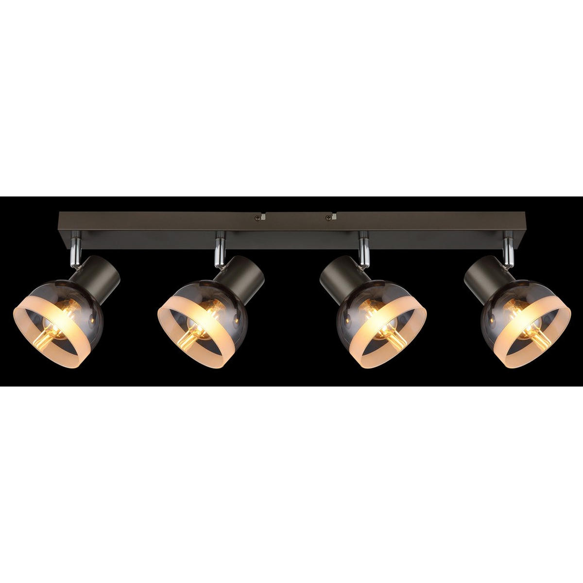 DECKENLEUCHTE KAIRO - Schwarz, Glas (56/10/14cm) - Globo Lighting