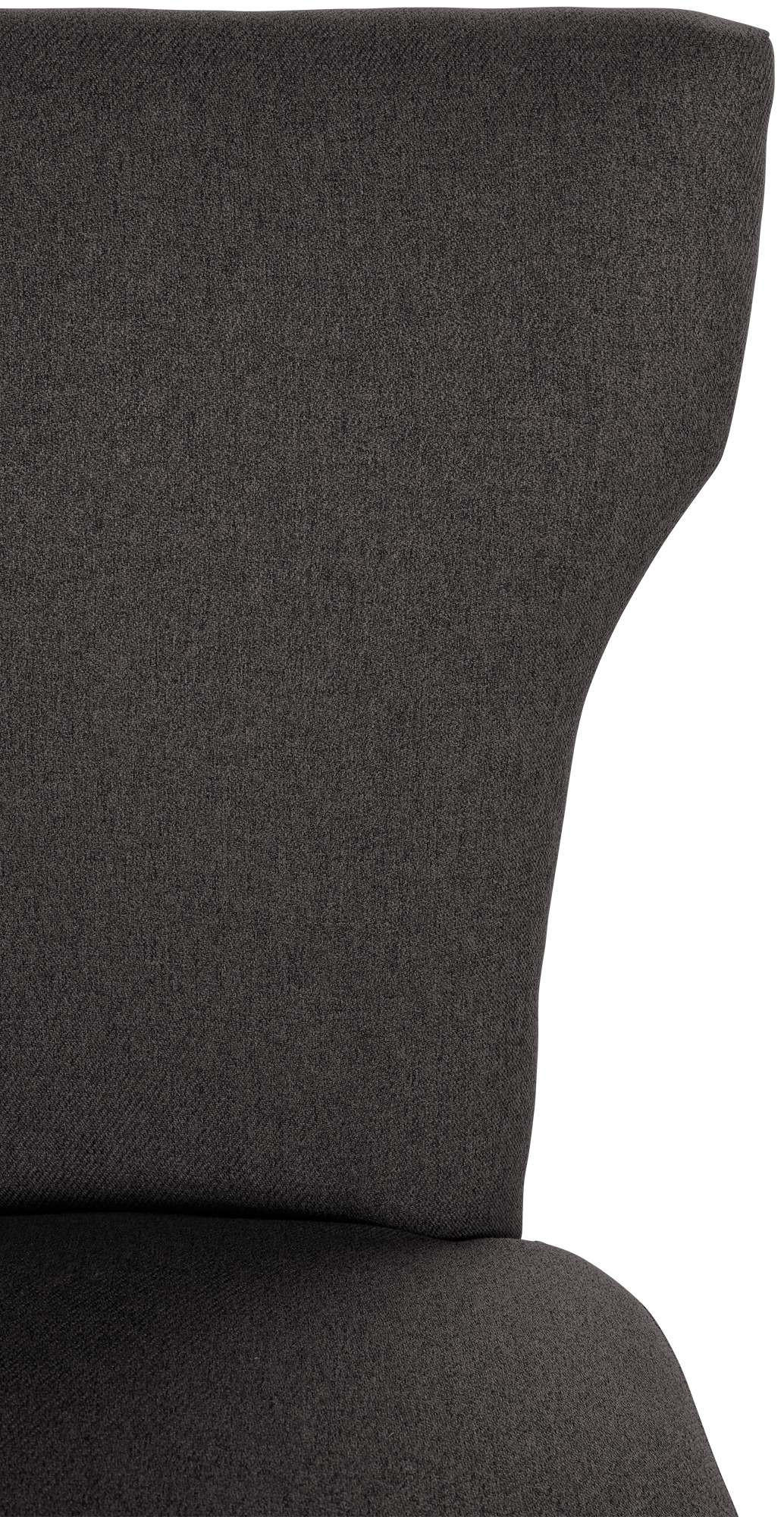 WOHNZIMMERSTUHL Stoff dunkelgrau - Dunkelgrau/Naturfarben, Holz/Textil (52/90/59cm) - CLP