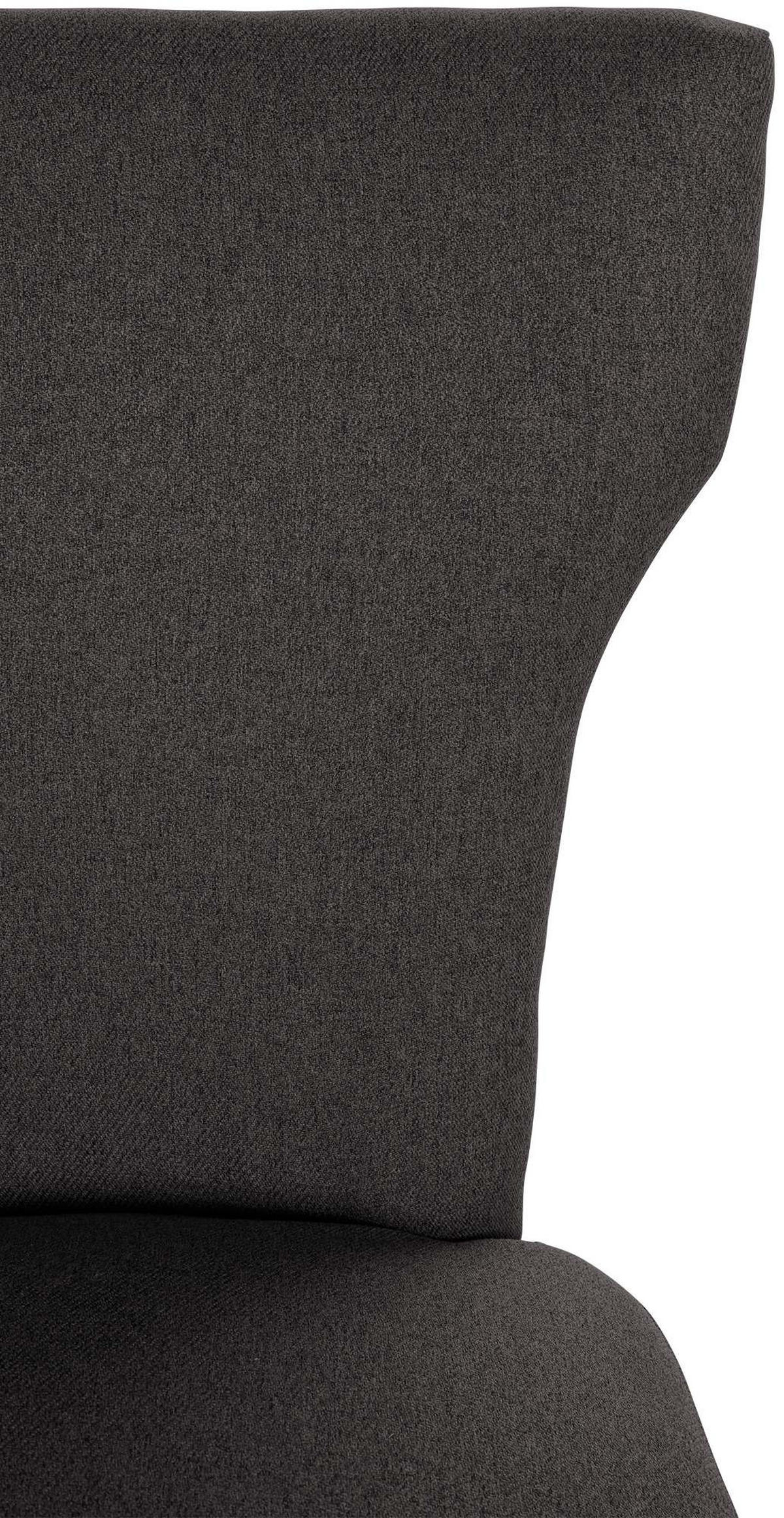 WOHNZIMMERSTUHL Stoff dunkelgrau - Dunkelgrau/Naturfarben, Holz/Textil (52/90/59cm) - CLP