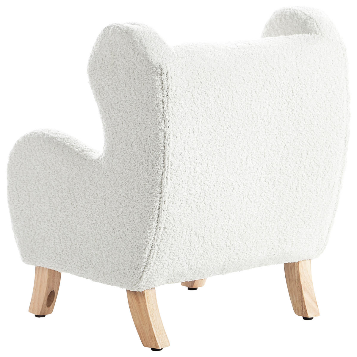 KINDERSESSEL Bouclé Cremeweiß Farum - Weiß, Textil (45/55/41cm) - Beliani