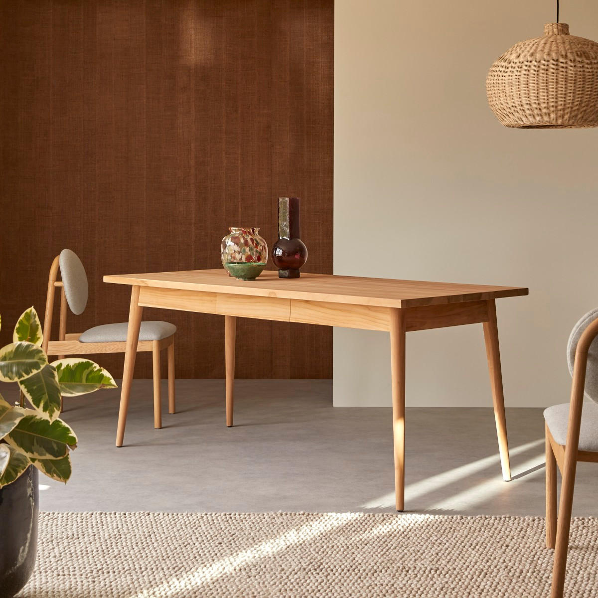 TISCH Jonàk Natur aus Teak - Naturfarben, Holz (80/180/78cm) - Tikamoon