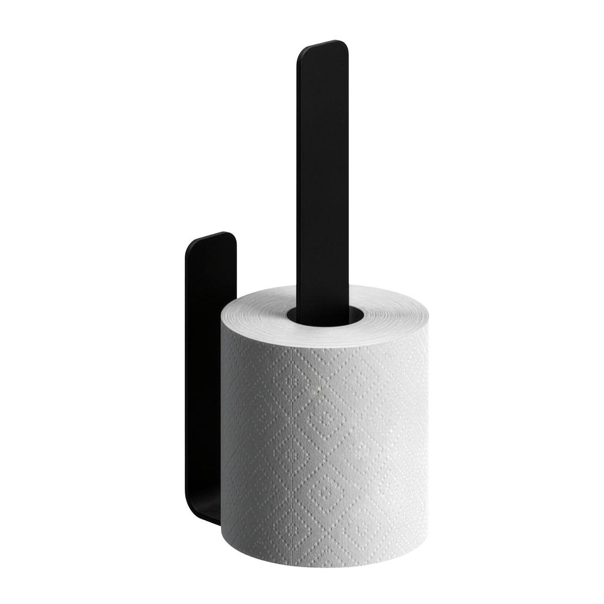 ERSATZROLLENHALTER - Schwarz, Metall (3/22/6.5cm) - Relaxdays