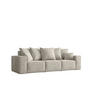 SOFA Sitzer ELLA Modern Mit Schlaffunktion Stoff Noel Hellgrau - Hellgrau, Holz/Textil (247/78/90cm) - Kaiser Möbel