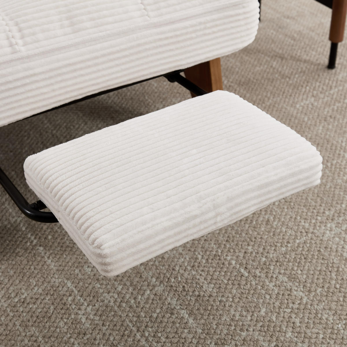 SESSEL Relaxsessel mit Fußstütze & Lendenkissen,verstellbar,Beige - Beige, Holz (73/90/59cm) - LVHOM